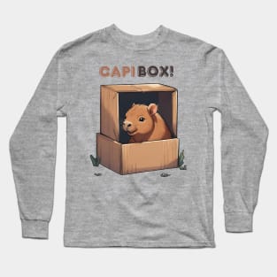 capibox capibara in the box Long Sleeve T-Shirt